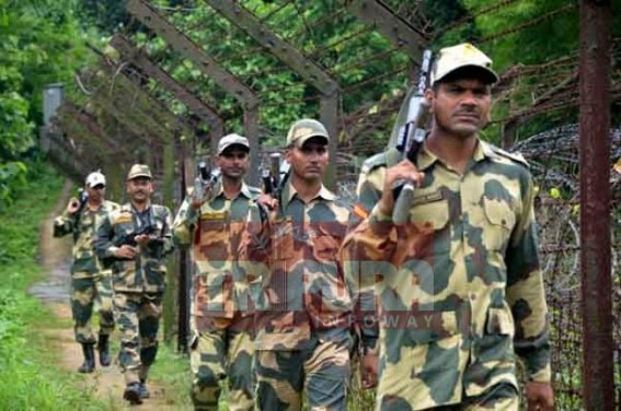 BSF increases vigil at Indo-Bangla border across State, TIWN visits Red alert Border areas:  Patrolling held at Lankamura border ahead of Eid : SP West talks to TIWN 